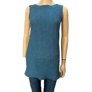 Bill Baber Knit Tunic Tank Top Cotton Lagenlook Speckled